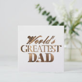 Carte Le plus grand papa du monde Élégant Texte Typograp (Debout devant)