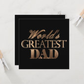 Carte Le plus grand papa du monde Élégant Texte Typograp (Devant/Arrière en situation)