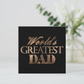 Carte Le plus grand papa du monde Élégant Texte Typograp (Debout devant)