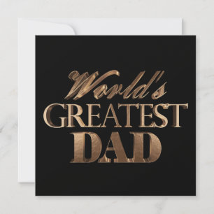 Carte Le plus grand papa du monde Élégant Texte Typograp