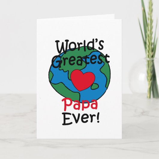 Carte Le plus grand Papa Heart du monde (Devant)