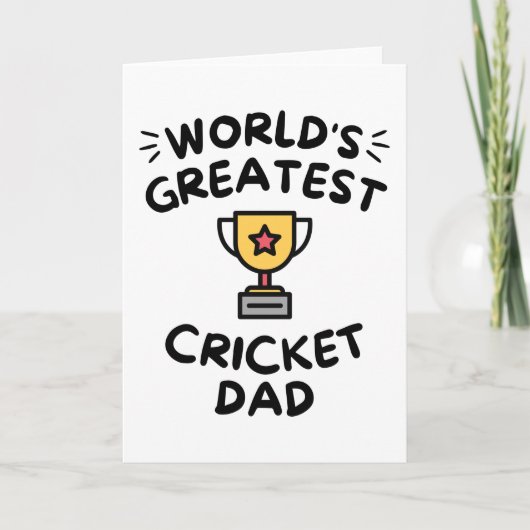 Carte Le plus grand père de cricket du monde (Devant)