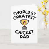 Carte Le plus grand père de cricket du monde (Fleur jaune)