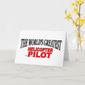 Carte Le plus grand pilote d'hélicoptère du monde (Fleur jaune)