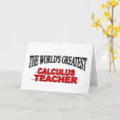 Carte Le plus grand professeur de calcul au monde (Fleur jaune)