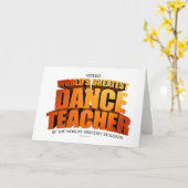 Carte Le plus grand professeur de danse du monde (Fleur jaune)