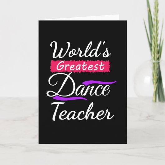 Carte Le plus grand professeur de danse du monde (Devant)