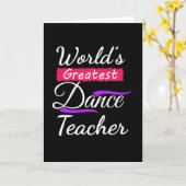 Carte Le plus grand professeur de danse du monde (Fleur jaune)