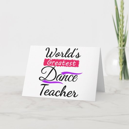 Carte Le plus grand professeur de danse du monde (Devant)