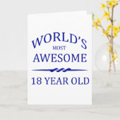 Carte Le plus impressionnant du monde 18 ans (Fleur jaune)