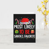 Carte Le Plus Probable À Noël Est Père Noël Favorite Mat (Fleur jaune)