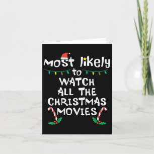 Carte Le plus probable regarder le film de Noël Xmas Fam