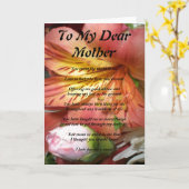 Carte Le poème de la mère (Fleur jaune)