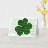 Carte Le poème irlandais St. Patrick Le Shamrock de cerf (Fleur jaune)
