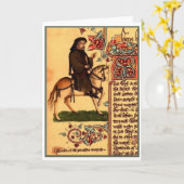 Carte Le poète Chaucer, manuscrit d'Ellesmere, circa (Fleur jaune)