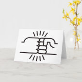 Carte Le Poing S'Avance ! (Fleur jaune)