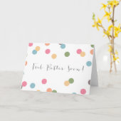 Carte Le point vide de confettis obtiennent bientôt la (Fleur jaune)