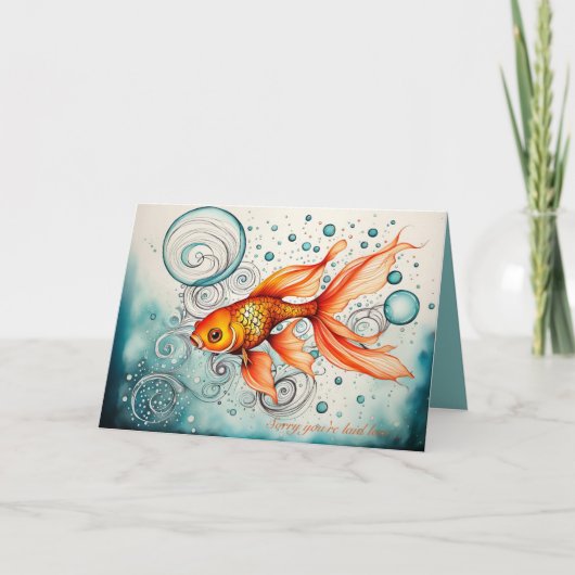 Carte Le poisson rouge se porte bien (Devant)