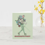 Carte Le poney de Shanks randonneur drôle marche (Fleur jaune)