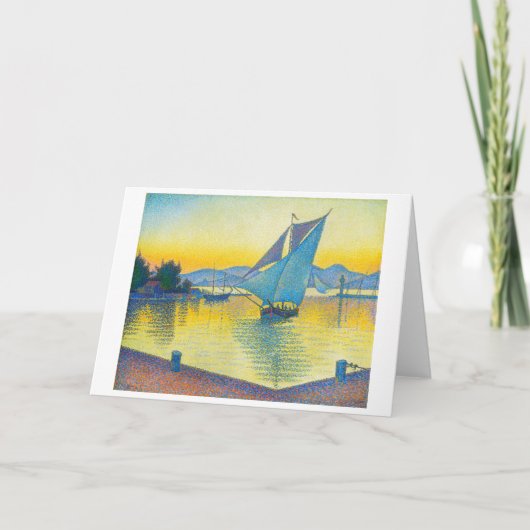 Carte Le port au coucher du soleil, Signac (Devant)