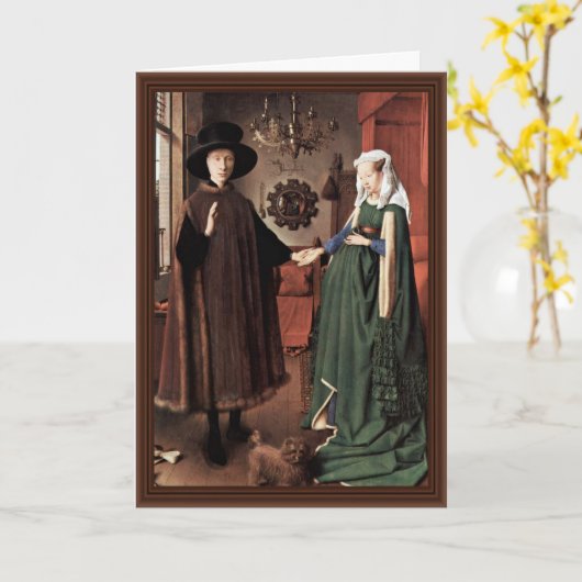 Carte Le portrait d'Arnolfini le mariage d'Arnolfini par (Fleur jaune)