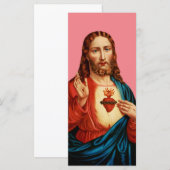 Carte Le Portrait d'Art Fin du Sacré-Cœur de Jésus (Devant / Derrière)