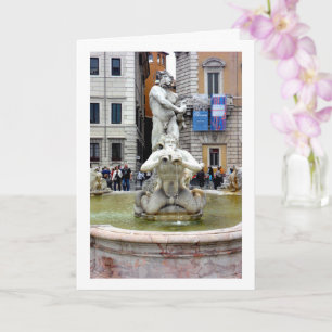 Carte Le portrait de la fontaine del Moro, Rome, Italie