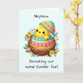 Carte Le poussin de Pâques de Nephew s'effondre (Fleur jaune)
