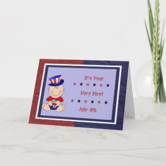 Carte Le premier 4 juillet du bébé garçon
