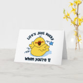 Carte Le premier anniversaire de la vie (Fleur jaune)