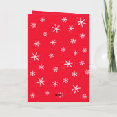 Carte Le premier flocon de Noël Rouge Père Noël Flocon d (Dos)