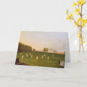 Carte Le premier match grand du cricket a joué par des (Fleur jaune)