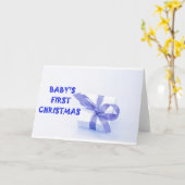 Carte Le premier Noël de bébé (Fleur jaune)
