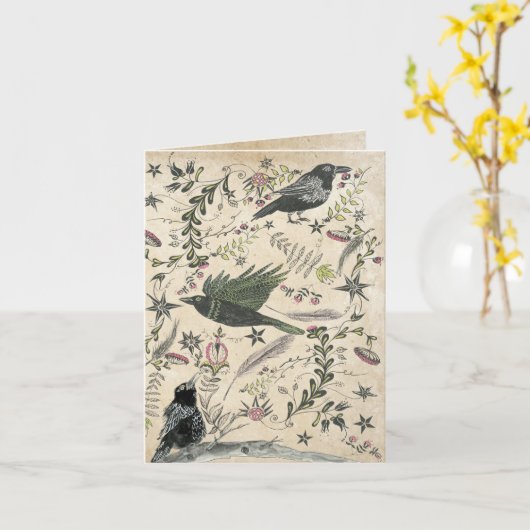 Carte Le Présage de la Corneille (Fleur jaune)