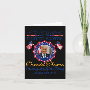 Carte Le Président Donald Trump 47 Jour de l'investiture