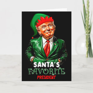Carte Le président préféré du Père Noël Drôle Trump