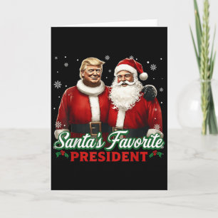 Carte Le président préféré du Père Noël Noël Mignon Trum