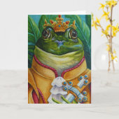 Carte Le Prince des Grenouilles avec l'art de l'aquarell (Fleur jaune)