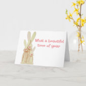 CARTE LE PRINTEMPS EST ENTENDU/PÂQUES EST PRÈS (Fleur jaune)