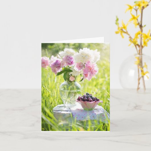 Carte Le printemps est là (Fleur jaune)