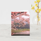 Carte Le printemps est là, fleurs (Fleur jaune)