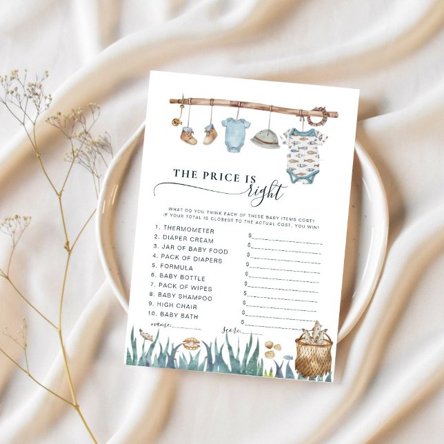 Carte Le Prix Est Bon Reel Amusant Pêche Bébé Jeu (Créateur téléchargé)