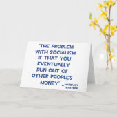 CARTE LE PROBLÈME AVEC LA CITATION DE MARGARET THATCHER (Fleur jaune)