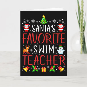 Carte Le professeur de natation préféré du Père Noël pou