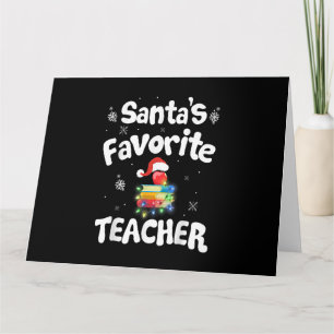 Carte Le professeur préféré du Père Noël, groupe de vête