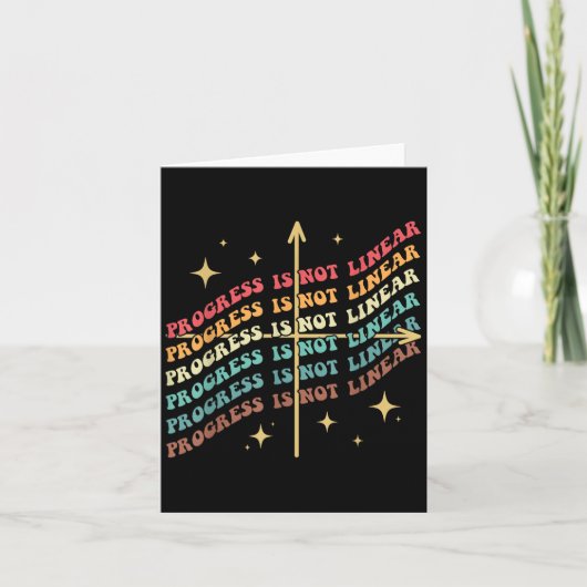 Carte Le progrès n'est pas linéaire Sped Motivation Insp (Devant)