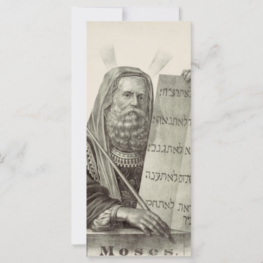 Carte Le prophète Moïse avec les tablettes de la loi (Devant)
