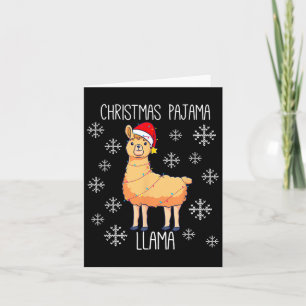 Carte Le pyjama de Noël Llama