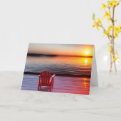 Carte Le quai Sunrise Lake Pour La Sympathie (Fleur jaune)