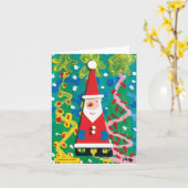 Carte Le quartier d'hiver du Père Noël - L'art des enfan (Fleur jaune)